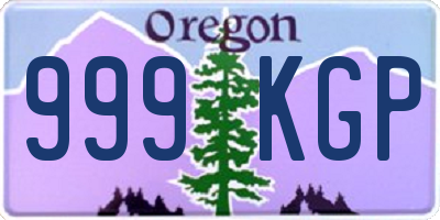 OR license plate 999KGP