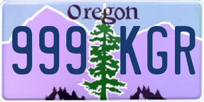 OR license plate 999KGR