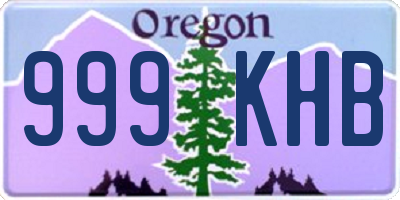 OR license plate 999KHB