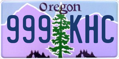 OR license plate 999KHC