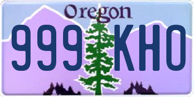 OR license plate 999KHO