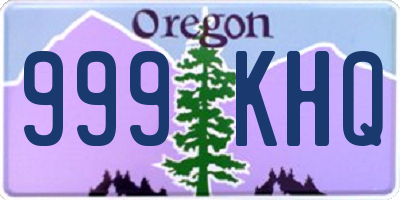 OR license plate 999KHQ