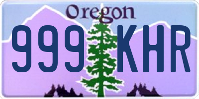 OR license plate 999KHR