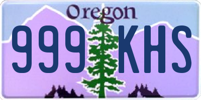 OR license plate 999KHS