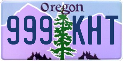 OR license plate 999KHT