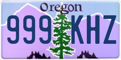 OR license plate 999KHZ