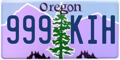 OR license plate 999KIH