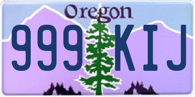 OR license plate 999KIJ