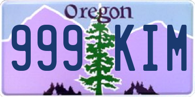 OR license plate 999KIM