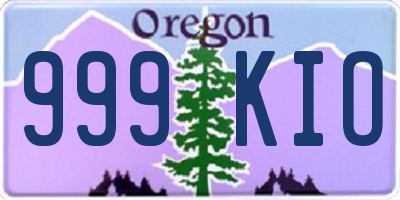 OR license plate 999KIO