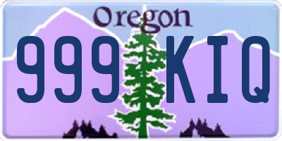 OR license plate 999KIQ