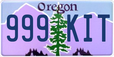 OR license plate 999KIT