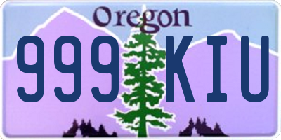 OR license plate 999KIU