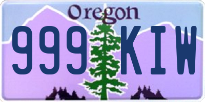 OR license plate 999KIW