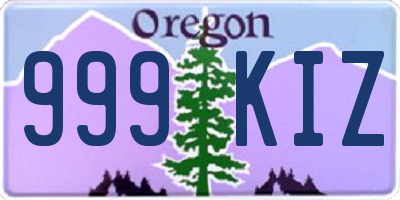 OR license plate 999KIZ