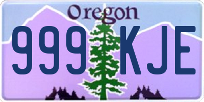 OR license plate 999KJE