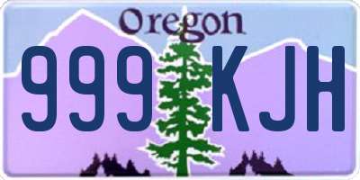 OR license plate 999KJH