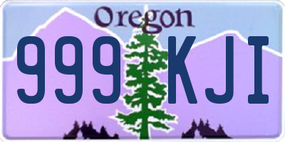 OR license plate 999KJI