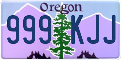 OR license plate 999KJJ