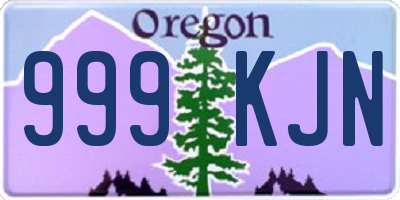 OR license plate 999KJN