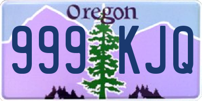 OR license plate 999KJQ