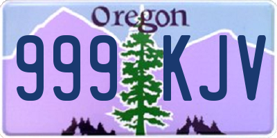 OR license plate 999KJV