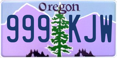 OR license plate 999KJW