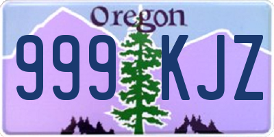 OR license plate 999KJZ