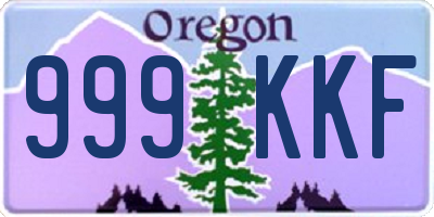 OR license plate 999KKF