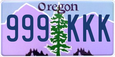 OR license plate 999KKK