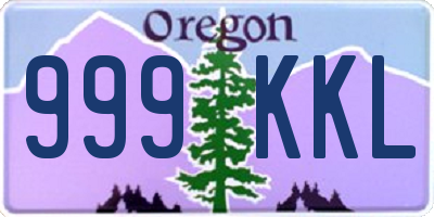 OR license plate 999KKL