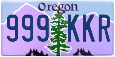 OR license plate 999KKR