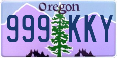 OR license plate 999KKY