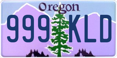 OR license plate 999KLD