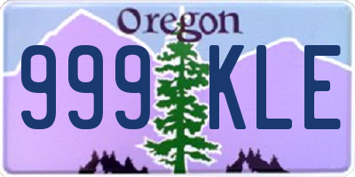 OR license plate 999KLE