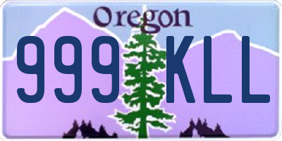 OR license plate 999KLL