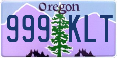 OR license plate 999KLT