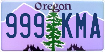 OR license plate 999KMA