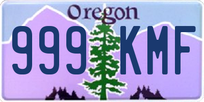 OR license plate 999KMF