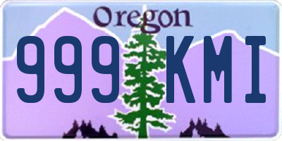 OR license plate 999KMI