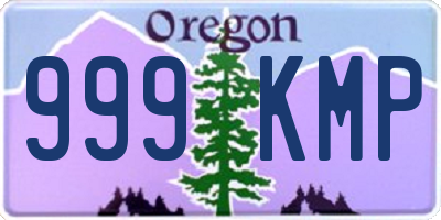 OR license plate 999KMP