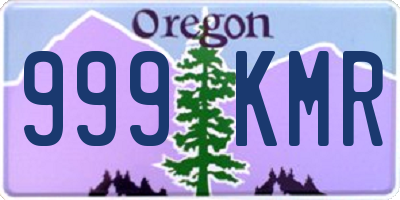 OR license plate 999KMR