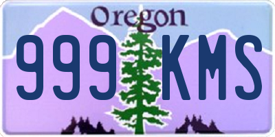 OR license plate 999KMS