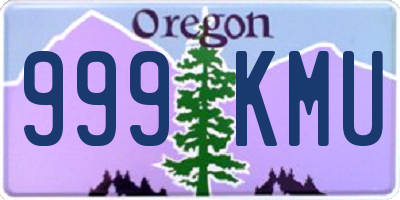 OR license plate 999KMU