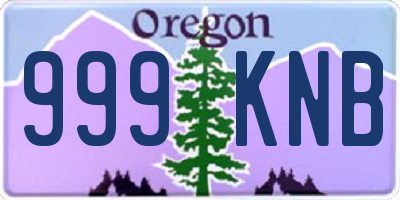 OR license plate 999KNB