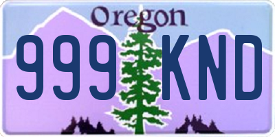 OR license plate 999KND