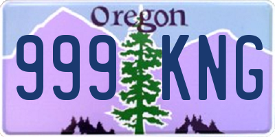 OR license plate 999KNG