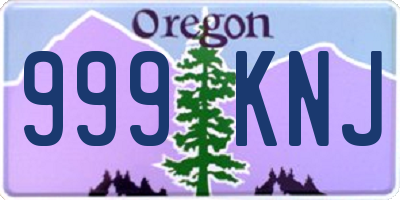 OR license plate 999KNJ