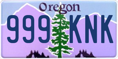 OR license plate 999KNK