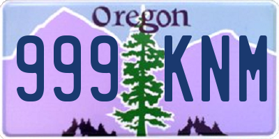 OR license plate 999KNM